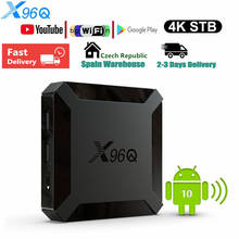 Dispositivo de TV inteligente X96Q, decodificador con Android 10,0, Allwinner H313, cuatro núcleos, 4K, UHD, WiFi 2,4G, compatible con reproductor multimedia Youtube X96 Q 2024 - compra barato