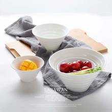 Cuenco de sopa de cerámica de cuerno blanco puro, Bol para ensalada, postre, fruta, cuenco para postre, cuenco para aperitivos, cuenco para helado 2024 - compra barato