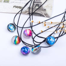 New Vintage Handmade Glass Ball Planet Universe Starry Sky Moon Pendant Necklace Women Fashion Jewelry Accessories Gift For Girl 2024 - buy cheap