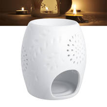 Cera de cerâmica vazada branca, artes aquecedoras para derreter velas base de fragrância de óleo essencial para casa sala 2024 - compre barato