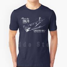 North American Snj-3 ( At-6 ) T Shirt Diy Big Size 100% Cotton Wwii Airplane Warbird Aviation Pilot Usn Navy Snj At 6 Texan 2024 - buy cheap