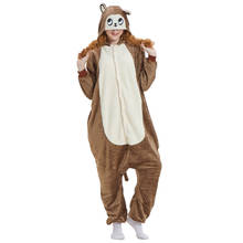 Monkey Onesies Cartoon Animal Pyjamas Women Men Girls Boys Pajamas Funny Party Suit Winter Home Soft Overall Costumes 2024 - buy cheap