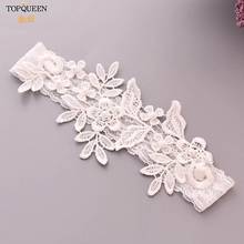 TOPQUEEN  Wedding Garters Lace Embroidery Floral Sexy Garters for Women/Bride Thigh Ring Bridal Leg Garter Bridal Garter TH25 2024 - buy cheap