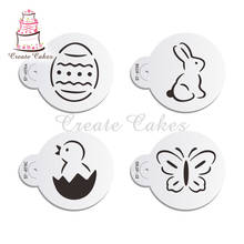 Easter Rabbit Cookie Stencil Cake Decorating Tools Cake Lace Stencils cake decorating fondant plunger Cupcake Decoration 2024 - buy cheap