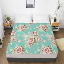 3D Fitted Sheet Custom Single Double King Size Mattress Cover With Elastic Bed Sheet 90x200 Bedding Rose Microfiber Drop Ship 2024 - buy cheap