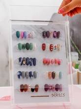 Nail Color display board Nail Tips collection stand Professional dust-proof nail shop Nail tips polish Acrylic magnetic Display 2024 - buy cheap