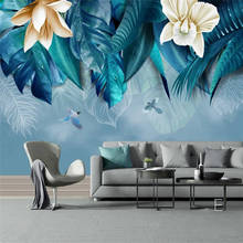 Beibehang-papel tapiz personalizado de plantas tropicales, mural de flores, sala de estar para decoración de fondo de pantalla, papeles de pared, decoración del hogar 2024 - compra barato