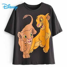 Disney Women T Shirt The Lion King Simba Nala O-Neck Short Sleeve Summer Casual Cartoon Tshirt Tee Lady Girls Female Femmes Tops 2024 - buy cheap