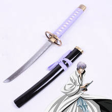 [Funny] 58~104cm Cosplay Anime Bleach weapon Gin Ichimaru wooden Sword model Costume party Anime show Japan samurai sword gift 2024 - buy cheap