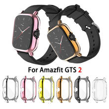 Chapeamento tpu assista caso para amazfit gts 2 cobertura completa capa protetora para xiaomi huami amazfit gts2 protetor quadro escudo 2024 - compre barato