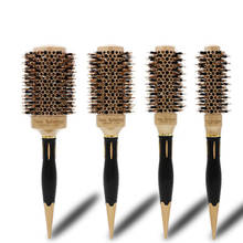 4 size Ceramic Iron Hair Brush Anti-static High Temperature Resistant Round Barrel Comb Hairstyling Drying Curling Tool 2024 - buy cheap