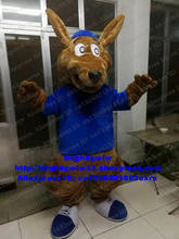Plush brown peludo canguru roo mascote traje adulto personagem dos desenhos animados terno estágio propriedades campanha de publicidade zx2931 2024 - compre barato