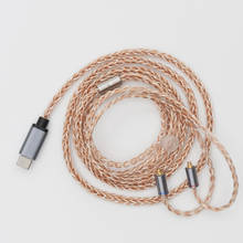 MMCX 0,78 мм 0,76 булавки 400 Core 8 нитка OCC кабель Модернизированный аудио наушники кабель для наушников «сделай сам» 2024 - купить недорого