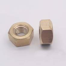 1pcs M24 M27 M30 copper hex lock nuts outer hexagon through hole thick flat brass nut 2024 - buy cheap