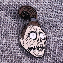 Shrunken head Enamel Pin Making You Laugh Brooch No worries Jewelry 2024 - buy cheap