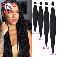 Lihui Easy Jumbo Braids Hair Extensions Pre Stretched Braiding Hair Soft Yaki Texture Afro Synthetic Hair Hot Water Set 2024 - buy cheap