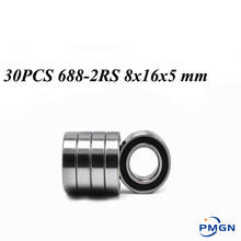 30PCS ABEC-5 688-2RS High quality 688RS  688 2RS RS L1680 8x16x5 mm Miniature double Rubber seal Deep Groove Ball Bearing 2024 - buy cheap