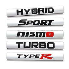 3D металлические автомобильные наклейки, эмблема заднего багажника, значок, наклейки Nismo TypeR Sport Hybrid Turbo, наклейка для BMW Hyundai Honda Toyota, Opel 2024 - купить недорого