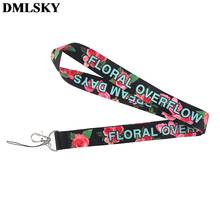 DMLSKY-llavero de Pinkyrose para mujer, cordón floral para teléfono, correa para el cuello, para tarjeta de identificación, llaves de teléfono, M3996 2024 - compra barato