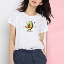 Avocado Cute Print T-shirts Woman's Summer O-neck New Lady Clothing Short Sleeve Hip Hop Tops Female Casual K-pop Harajuku Tees 2024 - buy cheap