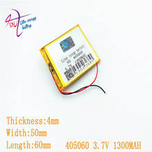 Batería recargable de polímero de litio li-po li-ion de 3,7 V 1300mAh 405060 385060 para Mp3 MP4 MP5 GPS bluetooth móvil 2024 - compra barato