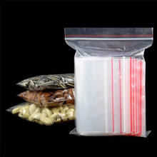 Trava de zíper transparente 100 peças, saco plástico pequeno com vedação automática para armazenar joias, doces, alimentos, sacos de embalagem 2024 - compre barato