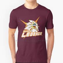Alola Legends-Camiseta de Pokémon para hombre y mujer, camisa 100% de algodón puro, equipo Legendary, sol y Solgaleo 2024 - compra barato