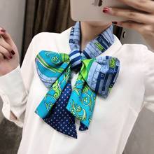 2019 New Design Luxury Double-deck Twill Dot Print Long Silk Scarf Women Fashion Neckerchief beautiful Silk Scarves For Ladies 2024 - buy cheap