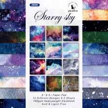 6 Inch Starry Sky Scrapbooking Patterned Art Background Paper Home Deco DIY Card Making Craft Paper Pack 2024 - buy cheap