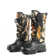 Winter Fishing Shoes Tactical Snow winter Camo Wellington Boots Outdoor Camping Hiking Hunting Boots Fishing Waders Waterproof 2024 - buy cheap