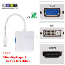 Mini displayport DP Thunderbolt a DVI VGA HDMI, compatible con cable Adaptador convertidor para iMac Mac Mini Pro Air Book para Monitor de TV 2024 - compra barato
