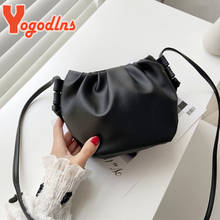 Yogodlns Fashion Pleated Shoulder Bag PU Leather Cloud Bag Small Crossbody Bag Simple Handbags Luxury Messenger Bag Lady Purse 2024 - buy cheap