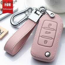 Leather Car Key Cover Remote Fob Holder Case Shell For Volkswagen VW Jetta Golf Polo Passat Tiguan For Skoda Octavia Seat Bag 2024 - buy cheap