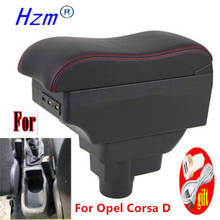 For Opel Corsa D Armrest box For Opel Corsa Car armrest interior storage box Retrofit parts accessories USB LED lights 2024 - buy cheap