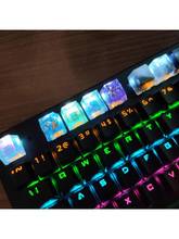 Handmade Customized OEM R4 Profile Resin Keycap Keyboard RGB Translucent Keycap 2024 - buy cheap