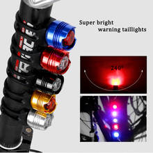 Bike Light Aluminum Alloy Waterproof Cycling Front Rear Tail Helmet Red Flash Lamp Safety Warning Caution Bicycle Lights 2024 - buy cheap