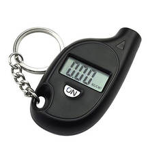 Mini chaveiro com manômetro digital, chaveiro com display lcd para medição de pressão de ar de pneu de carro e motocicleta, alarme de segurança para pneus 2024 - compre barato