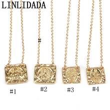 10Pcs,14mm/17mm Square Gold Color Virgin Mary Necklace For Women Pendant Necklace Jewelry Gift 2024 - buy cheap