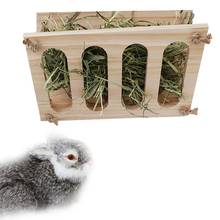 Dorakitten 1pc Hay Rack Foldable Wooden Hay Feeder Hay Manger For Bunny Guinea Pig Chinchilla Small Pet Feeding Supplies 2024 - buy cheap