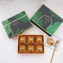 Macaron Baking Packaging Gift Box Green Mooncake Boxes Chocolate Candy Box Wedding Party Dessert Shop Decor Dessert Gift Bags 2024 - buy cheap