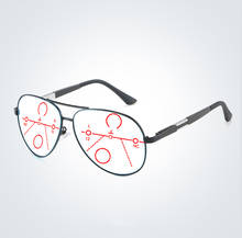 Oversized Al-mg Alloy Leg Frame Pilot Progressive Multifocal Reading Glasses +0.75 +1 +1.25 +1.5 +1.75 +2 +2.25 +2.5 +2.75 To +4 2024 - buy cheap