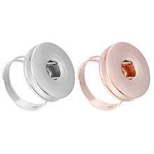 New Snap Jewelry 18mm Snap Button Rings Rose Gold Interchangeable Jewelry for Snap Buttons DIY Ginger Charms Snap Ring 2024 - buy cheap