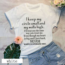 I keep my circle and my walls high t shirt slogan keep social distance funny unisex grunge tumblr hipster tees party young tops 2024 - buy cheap