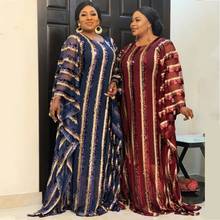 2020 Super Size New African Dresses For Women Plus Size Dashiki Sequined African Clothes Abaya Dubai Muslim Africa Boubou Robe 2024 - compra barato