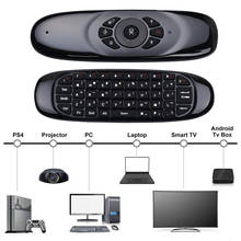 Kebidumei-mouse aéreo com giroscópio c120, 2.4g, sem fio, teclado rússia, inglês, controle remoto para android, smart tv box, pc 2024 - compre barato