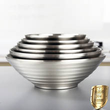 Двухслойные салатники, высокое качество, нержавеющая сталь 304, миска для лапши в японском стиле, миска для риса 2024 - купить недорого