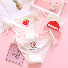 Princess sweet lolita underwear Japanese low waist white underwear cat's claw strawberry girl's heart underwear women XWZ089 2024 - buy cheap
