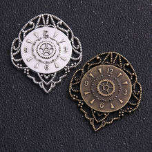 2pcs 36*44mm Antique Bronze Metal Zinc Alloy Trendy Filigree Clock Charm Jewelry Pendant Findings 2024 - buy cheap