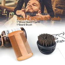 Barber Hairdressing Comb Natural Boar Bristle Beard Brush Kit Beard Cleaning Tools Shaving Brush Neck Sweep Brush Hair Comb Set 2024 - buy cheap