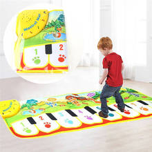 Tapete de piano infantil, manta de piano para crianças de 90cm x 27cm, esteira de piso engatinhar, tapete de atividades infantil com toque 2024 - compre barato